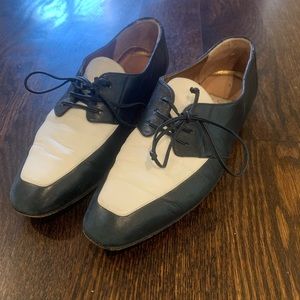 Vintage loafers - black and white - size 6.5